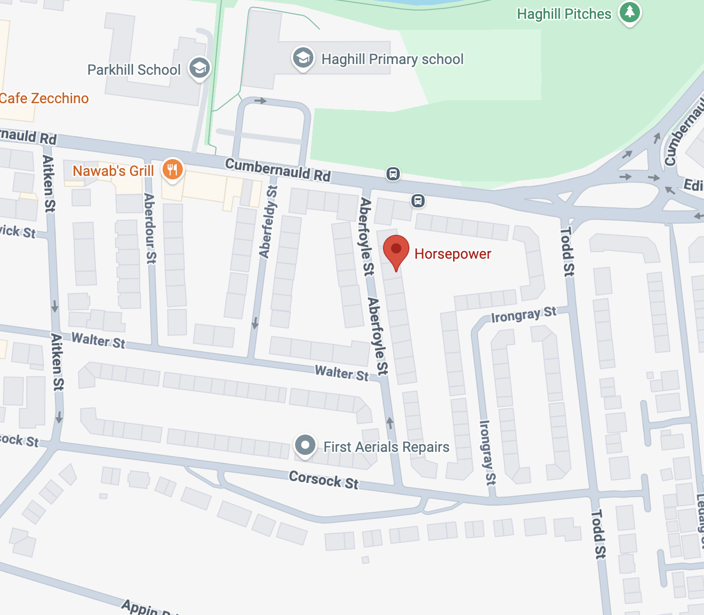 Map showing Horsepower gallery location